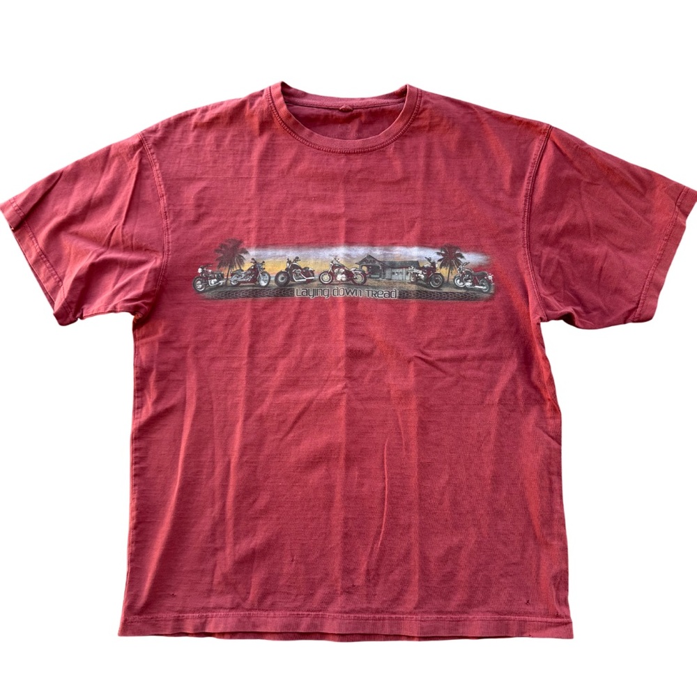 Motorcycle Red Graphic T-Shirt